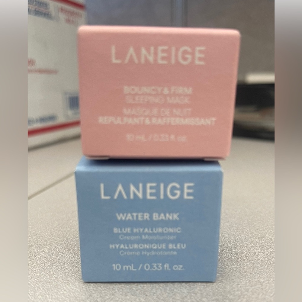 LANEIGE Bouncy & Firm Sleeping Mask & Water Bank Moisturizer Mini Bundle 10ml